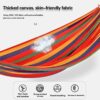 VANTHEIR 260 * 150cm Double Canvas Hammock with Spreader Bars, Durable Portable Hammock with Travel Bag, Comfortable Fabic Swing Chair, Load Capa