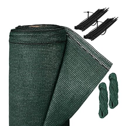Relaxdays Fence Screen, 1.2 x 20 m, Privacy Screen, Garden Fence & Balcony, UV-Stabilised, Weatherproof, HDPE Fabric, Dark Green