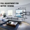 FORGING MOUNT Long Reach TV Wall Bracket Mount Swivel Tilt Corner TV Bracket with 765mm long Arm for Corner/flat Installation fits 37 to 75" Flat