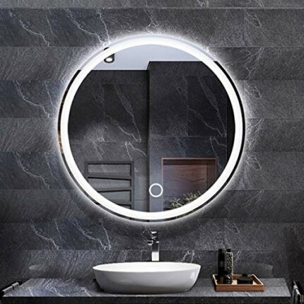 Wall Mounted Illuminated Led Bathroom Mirror with Demister, Dimming Function, and Touch Sensor Switch for Makeup Cosmetic Shaving, Led, 60CM