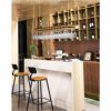 Stylish Simplicity Down Ceiling Bottle Holder Metal Simple Display Stylish Simplicity Home Goblet Holder Height Adjustable Bar Floating Wine Rack
