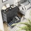 YITAHOME Chest of Drawers, Cationic Fabric 7-Drawer Storage Organizer Unit for Bedroom Living Room Closet, Sturdy Steel Frame, Easy Pull Fabric B