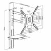 Maclean MC-772 TV Wall Bracket Holder Mount Shelf DVD Xbox PS4 PS5 LCD LED 32 "- 55 "