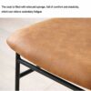 DINGZZ Dining Chair Minimalist Home Iron Backrest Dining Table and Chair Casual Industrial Style Chair