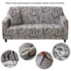 Cafopgrill Non Slip Elastic Sofa Cover Removable Stretch Elastic Fabric Sofa Protector Sofa Cover/Two/Three/Four Seater(3 Seater:190-230cm),Silve