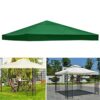 3x3m Gazebo Replacement Canopy Top Cover Double Tiered Canopy Top Cover for Outdoor BBQ Roof Cover Grill Shelter (Only Cover) Green Single top