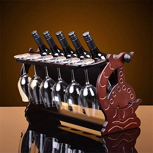 CZDYUF Wine Rack, Decoration Solid Wood Wine Glass Rack Wine Cabinet Display Rack European Wine Rack
