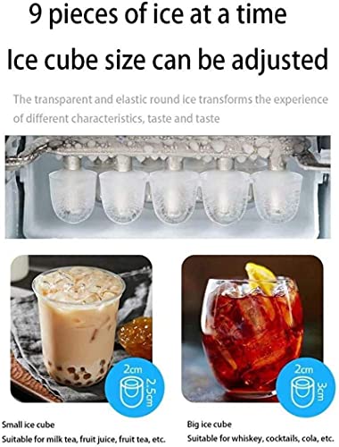 CXSMKP Electric Ice Maker Machine Portable Ice Cube Makers 10Kg/24H Stainless Steel Self Cleaning Ice Crushers For Home Kitchen
