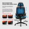HNNHOME Recline Ergonomic Office Chair with Back Support and Headrest, Tilt Function Position Lock, Home Office Computer Desk Chair with Lumbar S
