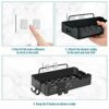 Aila Shower Shelf, Rustproof Shower Caddy Self-Adhesive with 3 Hooks, Wall-mounted Shower Organiser Durable Stainless Steel Bathroom Storage Rack