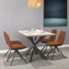 WALNUT Dining Chair，Dining Table Room for Small Spaces Kitchen Table and Chairs for Chairs Home Furnitur Leather Soft Bag Back Study