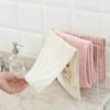 ARFUKA Hand Towel Holder Standing Fodable Towel Rack Headband Holder 3 Tier Tower Bar for Bathroom Kitchen Vanity Countertop White