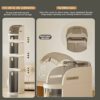 7 Inch Wide Bathroom Floor Cabinet Storage, 2/3/4 Tier Toilet Paper Holder Cabinet with Drawers, Large Capacity Narrow Dresser Storage Tower Stan