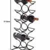 Amazon Basics Wine Rack for 12 Bottles, Black, 24.9 x 16 x 67.8 centimetres