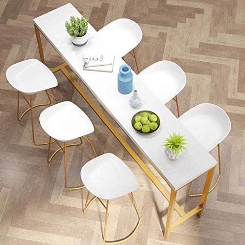 SDFGH Bar Stool Chairs High Chair Simple Wrought Iron Bar Chair Gold Stool Dining Chair Nordic Pub Accessories Leisure