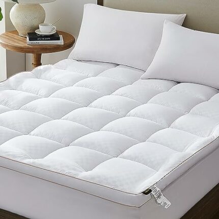 TopTopper Mattress Topper Twin XL, Cooling Mattress Pad Cover for Hot Sleepers, Extra Thick 5D Snow Down Alternative Overfilled Plush Pillow Top