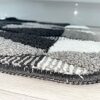 eBoutik Door Mat Doormat Machine Washable Barrier Mat Dirt Trapper TPR Non-Slip Technology Carpet (Black White and Grey Triangle, 60cm x 90cm)