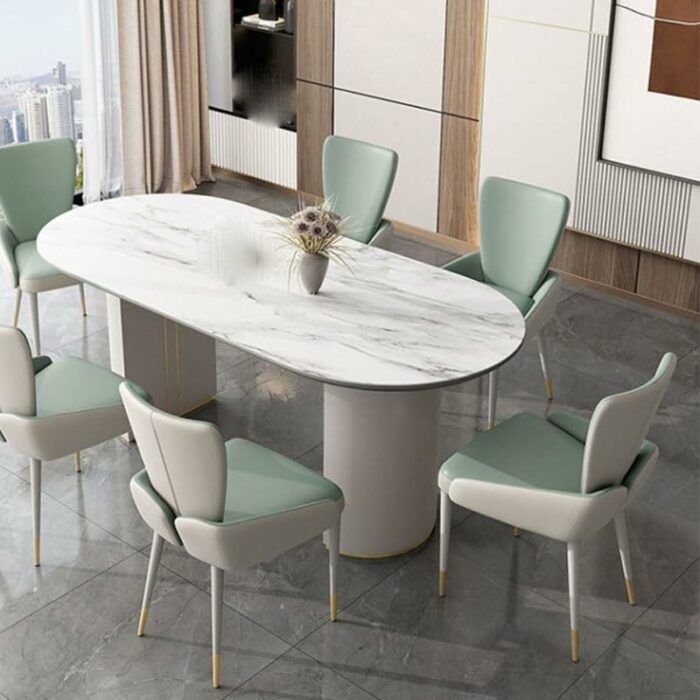 JJZXD Leather Dining Chair Dressing Chair Backrest Stool Simplicity Home Furniture Chair Surface Soft