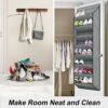 SLEEPING LAMB Over The Door Shoe Organizer for Closet with 8 Large Deep Pockets, Grey