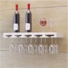 EYLINK Wall Shelf Creative Solid Wood Wine Glass Rack Rack, Restaurant And Bar Upside Down Storage Rack, Wall-Mounted Wine Rack That Can Bear 15K