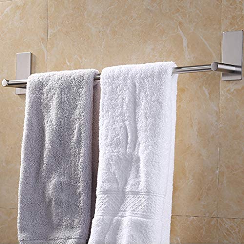 N/A Self Adhesive Single Towel Rail,Stainless Steel Bathroom Towel Holder Tack 30cm,Towel Rails Wall Mounted for Kitchen Bathrooms