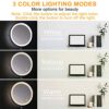 Amelar 8 Inch Wall Mounted Makeup Mirror USB Rechargeable LED 3 Color Lights Two Sided 1X/10X Magnifying Mirror Touch Switch Intelligent Shutdown