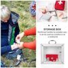 Cabilock First Aid Box with Security Lock 2 Tier Medicine Box Aluminum Alloy First Aid Case Key Storage Lock Box Emergency Lock Organizer for Hom