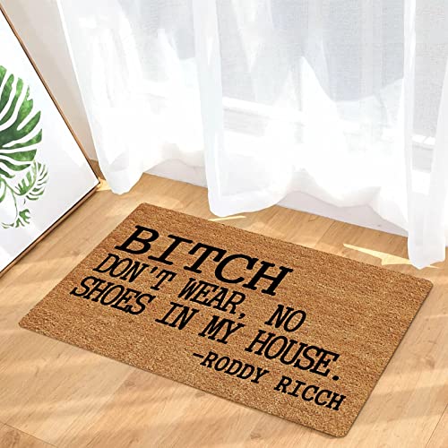 Don't Wear, No Shoes in My House Funny Doormat Custom Home Living Decor Housewares Rugs and Mats State Indoor Gift Ideas Washable Fabric Top 23.6
