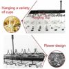 Simple Ceiling Stylish Simplicity Wine Rack Vintage Wrought Iron Creative Decoration Display Storage Glass Holder Adjustable Height Restaurant Ki