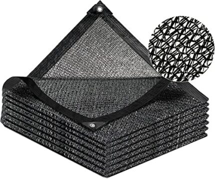 LATERN 40% Shade Cloth with Grommets, 2m x 3m Garden Mesh Shade Tarp HDPE Sun Shade Net UV Resistant Netting for Greenhouse Cover Patio Plant Flo