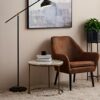 VERSANORA Teamson Home Side Tables, MDF:40%, Metal:60%, Gold, 54.61x54.61x49.53