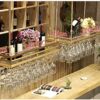 Wine Glass Holder Inverted Wine Rack Simple Style Iron Hanging Wine Glass Holder Ceiling Decorative Frame J1013, PIBM, b, 120x35cm