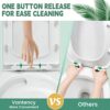 Vantency Square Toilet Seat Soft Close, Top Fit White Toilet Seats with Quick Release, Adjustable Hinges