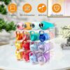clbutge Water Bottle Organizer for Cabinet, 4 Pack Stackable Water Bottle Storage Rack, Kitchen Pantry Organization and Storage Shelf, Wine Drink