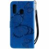 Thoankj Samsung Galaxy A40 2019 Case, PU Leather Flip Notebook Wallet Case Butterfly Embossed with Kickstand Credit Card Slot Holder TPU Bumper F
