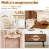 5 Pieces Wood Appliques Onlays Large Applique Onlay Decorative Wood Appliques DIY Wood Appliques for Furniture Long Wood Carved Onlay for Mirror