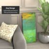 Red Lantern 3 ft. Short Double Sided Works of Monet Canvas Folding Screen Impression Sunrise/Houses of Parliament 3 Panel Freestanding Partition