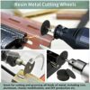 Cutting Discs for Dremel Rotary Tool, Diamond Cutting Wheels 10pcs, HSS Circular Saw Blades 6pcs with 1/8" Shank, Resin Cutting Discs 10pcs for W