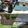 Sunnylaxx Balcony Privacy Screen 90x300 cm Fence Screen for Balcony and Patio, Balcony Cover, PES(170g/㎡) Water-Repellent Wind Protection, with R