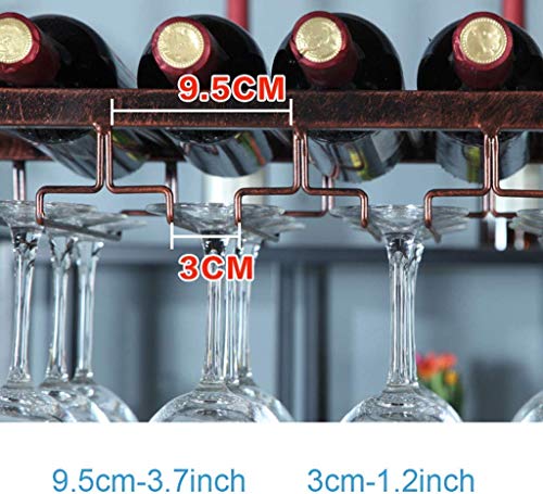 EYLINK Wine Racks,Wine Lovers/Ceiling Wine Racks Hanging Wine Glass Rack Red Wine Cup Holder Goblet Rack Bottle Rack Glass Rack Stemware Racks Vi
