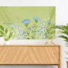Qvo Romantic Pink Flowers TV Fabric Wall Hanging/curved Screen/LCD TV Dust Cover/TV Cover 32-86in Living Room And Bedroom Decoration,Home Accesso