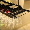 Stylish Simplicity Down Retro Wine Rack Simple Creative Display Stylish Simplicity Wine Glass Holder Household Goblet Holder Adjustable Height Re
