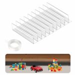 10 Packtoy Blockers for Furniture,Acrylic Blocker Clear Pet Baffle Board with No Trace Glue,Adjustable Blocker for Sofa for Gaps in Cabinets,Ward