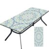 Tablecloth for Folding Table, boho Picnic Table Cover, Waterproof Fitted Table Covers for 6 Foot Tables, Elastic Rim Plastic Table Cover for Picn
