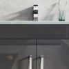 The Bath People Newton 600mm Bathroom Anthracite Grey Vanity Unit | Floor Standing Includes White Glass Basin With Soft Close Doors | Bathroom St