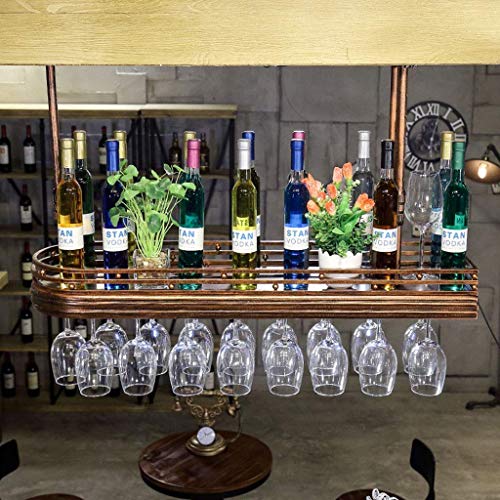 OUSIKA Wine Racks,Wine Lovers/Ceiling Wine Racks Hanging Wine Glass Rack Red Wine Cup Holder Goblet Rack Bottle Rack Glass Rack Stemware Racks Vi