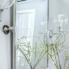 TEHOME 20x30'' Chrome Pivot Mirror Rectangle Bathroom Vanity Mirror Chrome Rounded Corner Metal Framed Tilting Beveled Vanity Wall Mirrors