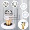 Shower Door Rollers 25mm Sliding Shower Doors Wheels Replacement for Shower Enclosure Shower Room Shower Screen Top Bottom Parts Fixing (8pcs)