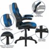 Flash Furniture X10 Gaming Chair, Ergonomic Office Chair for PC and Gaming Setups, Adjustable Gamer Chair with Back Support, LeatherSoft, Blue/Bl