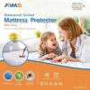 30cm Deep Waterproof Quilted Mattress Protector Fitted Cover Microfiber Topper Elasticated Skirts (4FT)